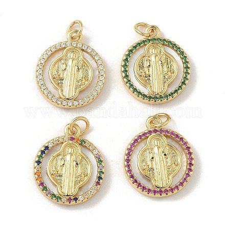 Латунь микропаве фианиты с подвесками-ракушками KK-Z115-04G-1