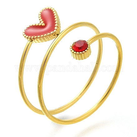 Ионное покрытие (ip) 304 нержавеющая сталь микро паве кубический цирконий перстни для женщин RJEW-U013-11G-03-1