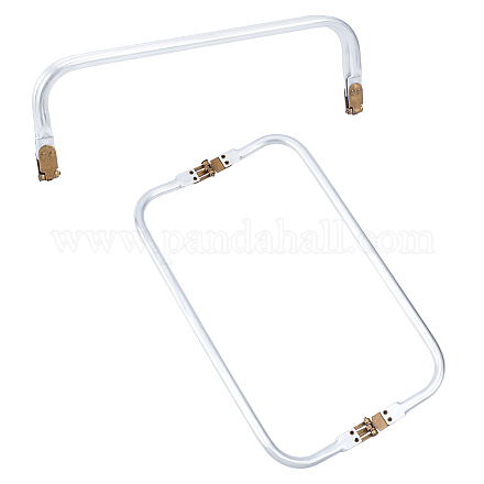PandaHall Aluminum Purse Frame Handle 2pcs(1 Pair) Purse Bag Frame Inner Kiss Clasp Lock 30.5cm/12
