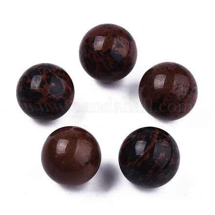 天然マホガニーオブシディアンの装飾  宝石の球  ラウンド  19~21mm G-Q361-008-1
