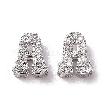 925 Sterling Silver Micro Pave Cubic Zirconia Beads STER-Z005-15P-A-1