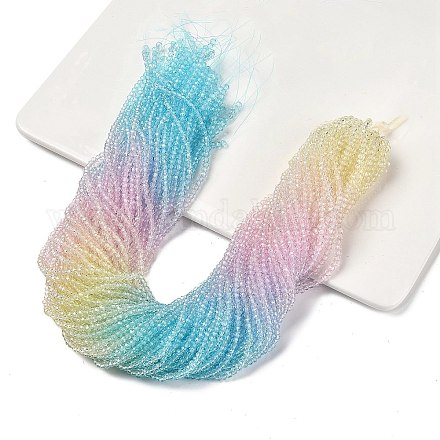 Прозрачные окрашенные стеклянные бусины DGLA-A034-T1mm-A21-1