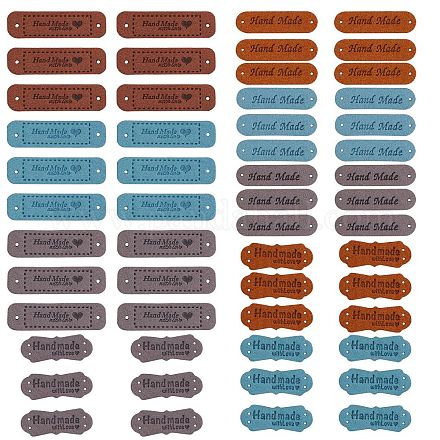 Etiquetas de microfibra de cuero DIY-SZ0001-69-1