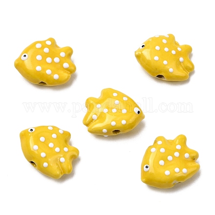 Фарфоровые бусины ручной работы PORC-K010-06H-1