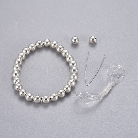 Las perlas de aleación de estilo tibetano estiran pulseras BJEW-JB04175-1