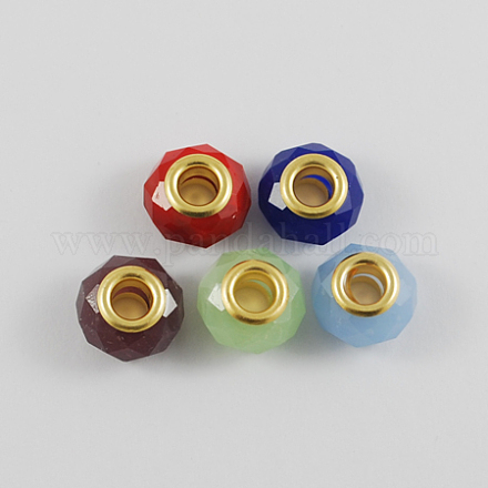 Glass European Beads GPDL-Q009-M-1