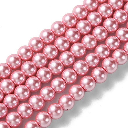 Brins de perles de verre teint écologiques HY-A008-6mm-RB109-1