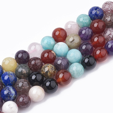 Chapelets de perles en pierres naturelles mélangées G-T064-52A-1