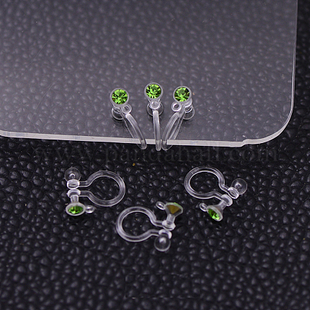 Plastic Clip-on Earring Findings X-KY-P007-M03-1