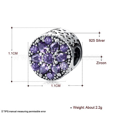 925 Thai Sterling Silver European Beads OPDL-BB23878-1