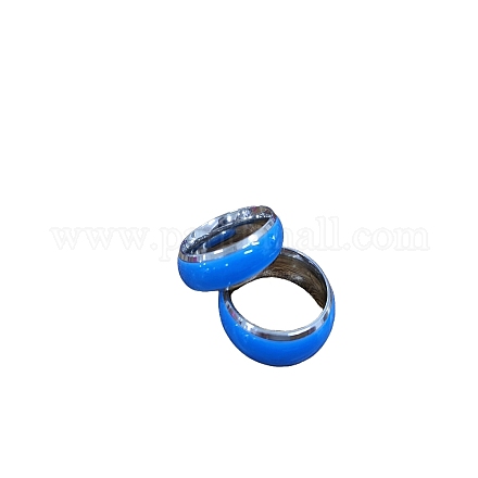 Luminous 304 Stainless Steel Flat Plain Band Finger Ring LUMI-PW0001-117B-04-1