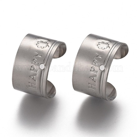 304 Stainless Steel Cuff Earring Findings STAS-TAC0013-05P-1