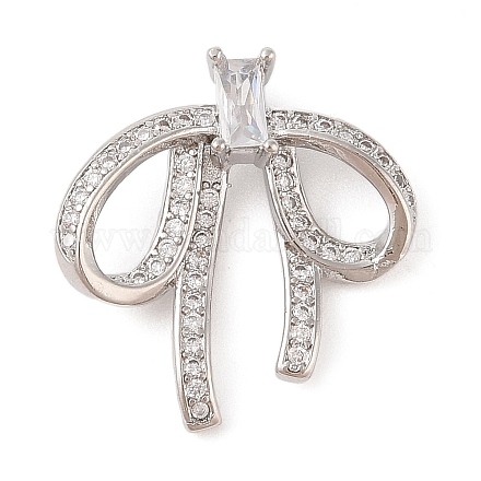 Латунные микропаве прозрачные подвески с фианитом KK-N256-18P-1