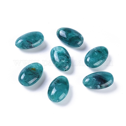 Perles en acrylique imitation pierre précieuse PGB274Y-7-1