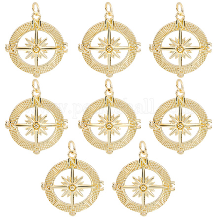 8шт латунные подвески&nbsp;KK-SC0007-25-1