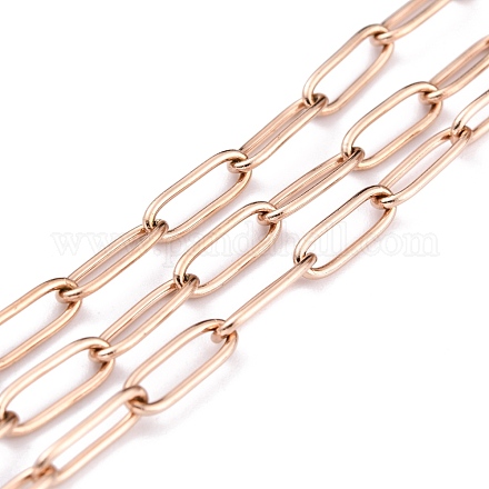 Revestimiento iónico (ip) 304 cadenas de clips de acero inoxidable CHS-O010-01RG-1