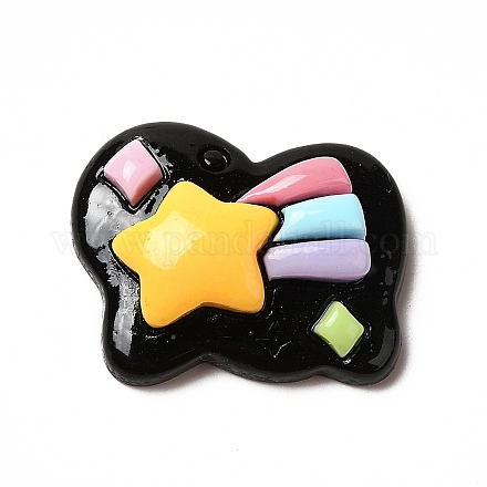 Opaque Resin Cabochons RESI-F038-05-1