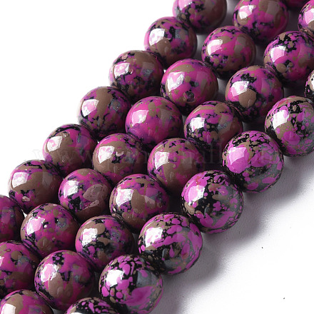 Vaporisez peints non-magnétiques synthétiques perles d'hématite brins G-N337-06A-1