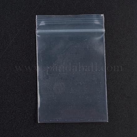 プラスチックジップロックバッグ  再封可能な包装袋  トップシール  セルフシールバッグ  長方形  ホワイト  6x4cm  片側の厚さ：3.9ミル（0.1mm）  100個/袋 OPP-G001-B-4x6cm-1