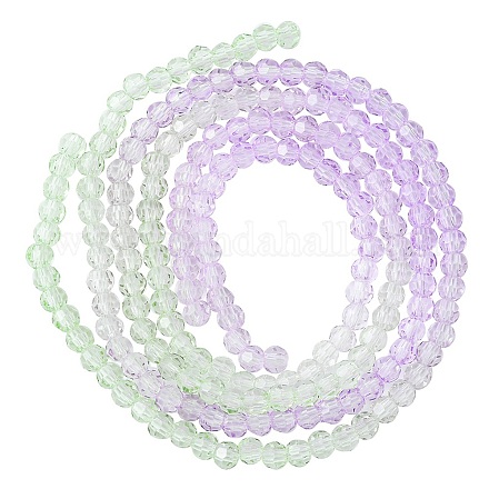Transparent Glass Beads Strands GLAA-YW0001-59C-1