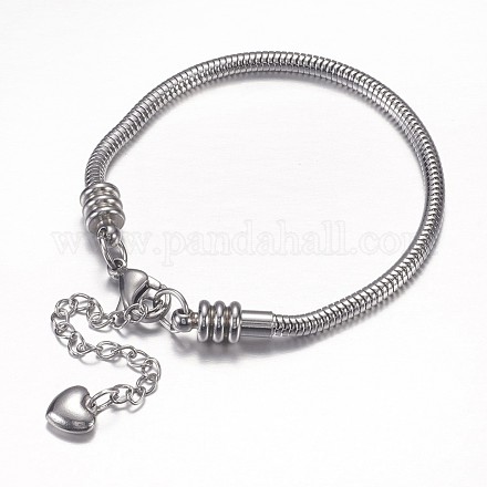 Bracelet avec chaîne serpentine en 304 acier inoxydable X-STAS-J015-04-1