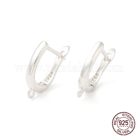 925 Sterling Silver Hoop Earring Findings STER-G037-01S-1