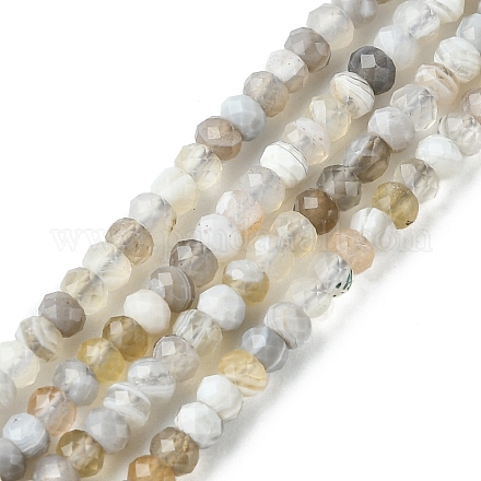 Chapelets de perles en agate naturelle du Botswana G-F748-D01-1