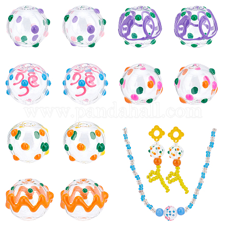 PandaHall Hollow Glass Beads GLAA-PH0002-06-1