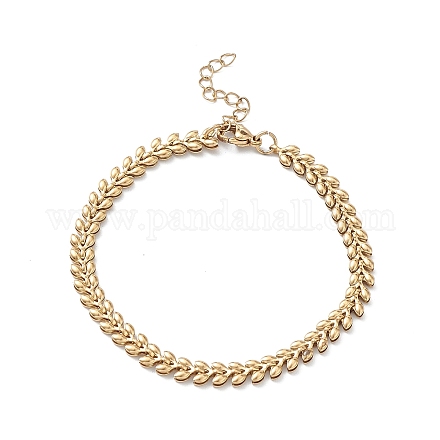 Ion Plating(IP) 304 Stainless Steel Cobs Chain Bracelets for Men Women STAS-B039-08G-1