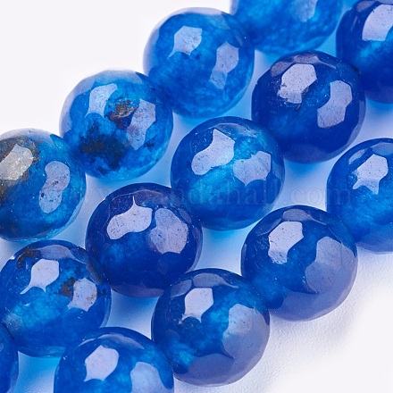 Chapelets de perles en jade de malaisie naturelle X-G-K288-10mm-09-1