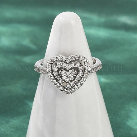 Манжеты из латуни с микро паве кубический цирконий для женщин RJEW-F182-05P-1