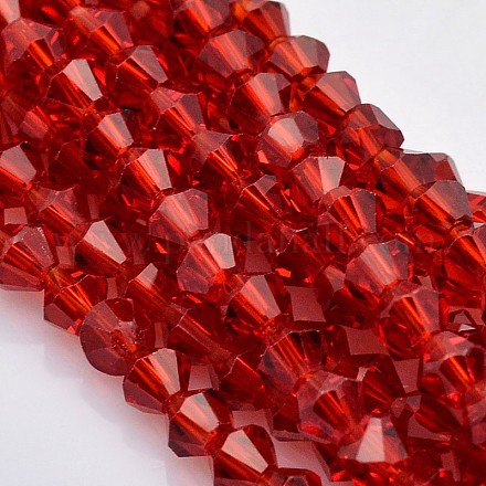 Faceted Bicone Glass Beads Strands EGLA-P017-4mm-07-1