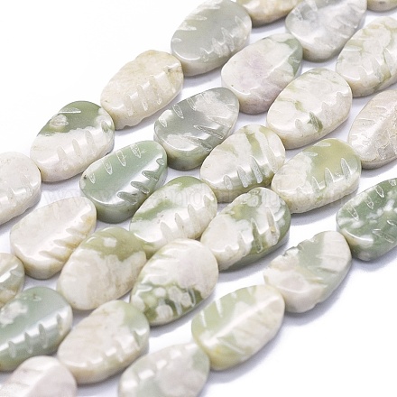 Chapelets de perles en jaspe d'océan naturelle G-K293-A02-A-1