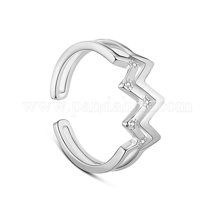 TINYSAND 925 Sterling Silver Cuff Rings TS-R415-S-1