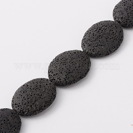 Brins de perles de roche de lave synthétique G-N0110-18-1