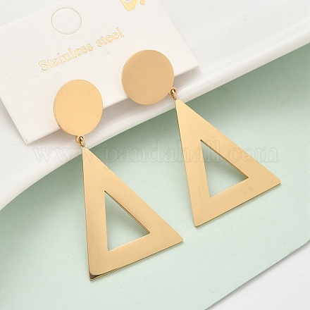 Серьги-гвоздики из нержавеющей стали 304 EJEW-Z098-15G-1