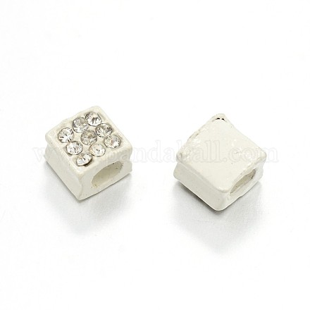 Cube Alloy Crystal Rhinestone Beads RB-J506-A01-1