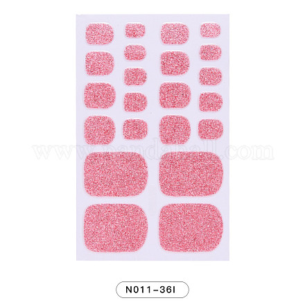Solid Color Full-Cover Glitter Toenail Wraps MRMJ-N011-36I-1