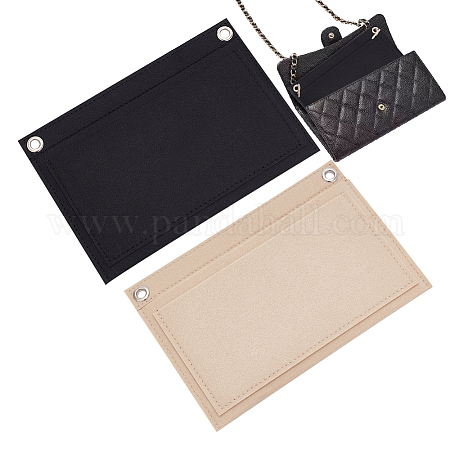  WADORN 6pcs Felt Bag Base Shaper, 3 Styles Black Thick Handbag  Base Shaper Rectangle Wool Tote Base Pad Purse Bag Liner Board Insert  1.1-5.9 Inch Wide for Travel Bag Cosmetic Bag