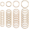 40Pcs 4 Styles Zinc Alloy Linking Rings, Round Ring, Golden, 18~34.5x2mm, Inner Diameter: 15~30mm, 10pcs/style