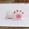 Acrylic Beads, Paw Print, Snow, 11x12mm, Hole: 1.8~1.9mm