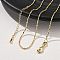Brass Ball Chain Necklaces, Long-Lasting Plated, Light Gold, 17.80 inch(45.2cm)