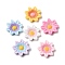 Opaque Resin Cabochons, Sunflower, Mixed Color, 23.5~25x22~23x5~6mm