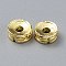 Alloy Beads, Flat Round, Golden, 6x2.5mm, Hole: 1.8mm