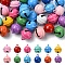30Pcs Iron Bell Pendants, Mixed Color, 23.5x21.5mm, Hole: 4x4mm
