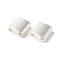 Brass Bead, Lead Free & Cadmium Free, Rectangle, 925 Sterling Silver Plated, 5x5x2mm, Hole: 1mm