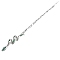 Snake Alloy Rhinestone Hair Sticks, Enamel Style Hair Sticks for Women Girls, Platinum, 170x14mm