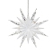 Christmas Acrylic Pendant Decoration, Snowflake, Clear, 170mm
