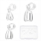 6Pcs 3 Style 925 Sterling Silver Pendant Bails, Ice Pick Pinch Bails, Silver, 7.5~11x4~5x2~3.5mm, Hole: 3~3.5x4~5mm, Pin: 0.5~0.8mm, 2Pcs/style