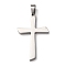 304 Stainless Steel Pendants, Cross Charm, Anti-Tarnish, Stainless Steel Color, 38x24x2.5mm, Hole: 7x4mm